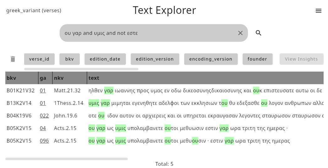 Boolean search