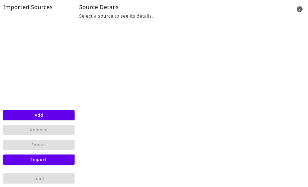 Data Import Window