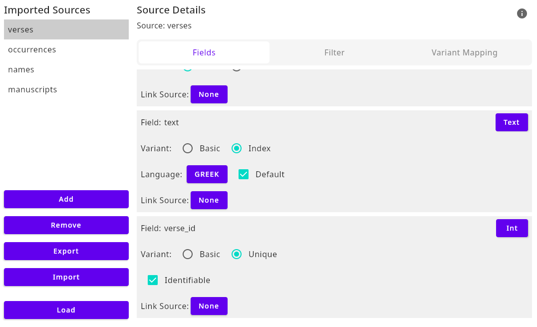 Fields Configuration